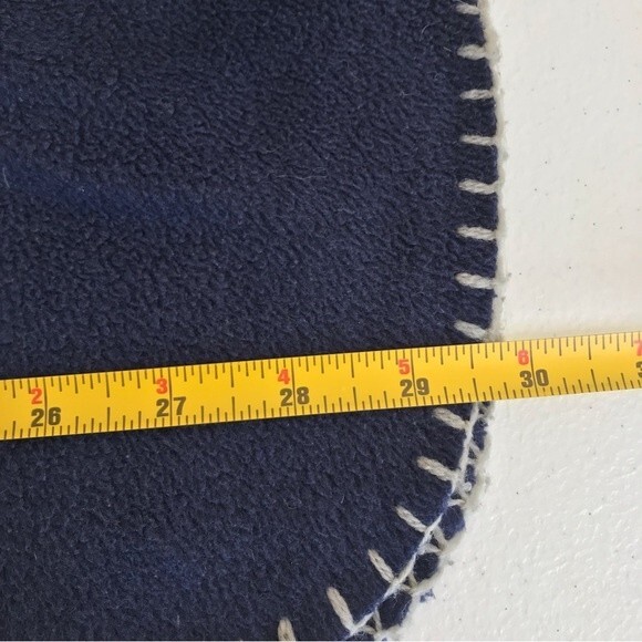 American Eagle Outfitters Stadium Blanket Large 50" X 60" Navy Red White Cozy - Picture 3 of 7